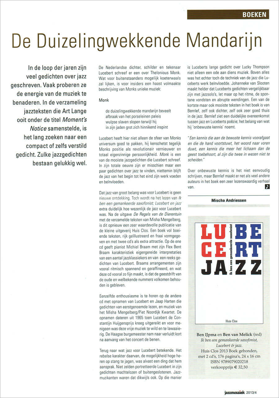 Jazzmozaiek over Lucebert